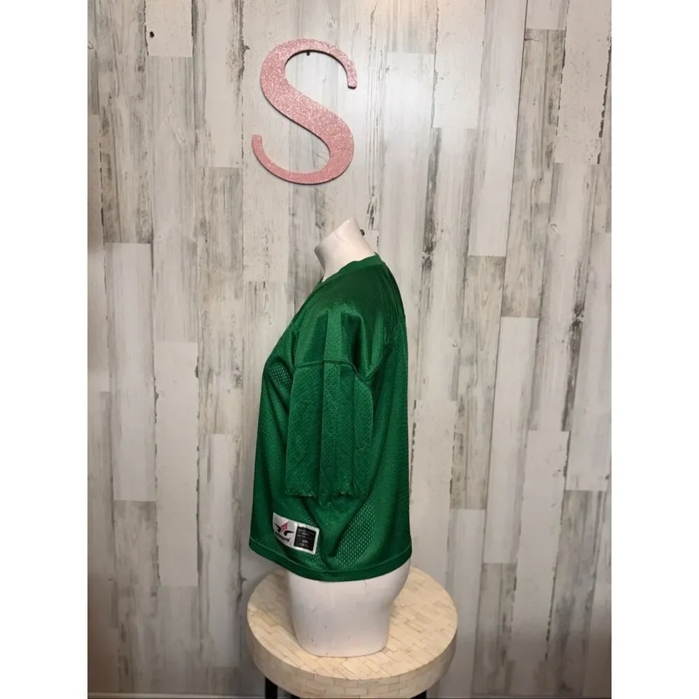 Alleson Athletic Green Mesh Football Jersey | Youth L/XL Fits Women’s Small